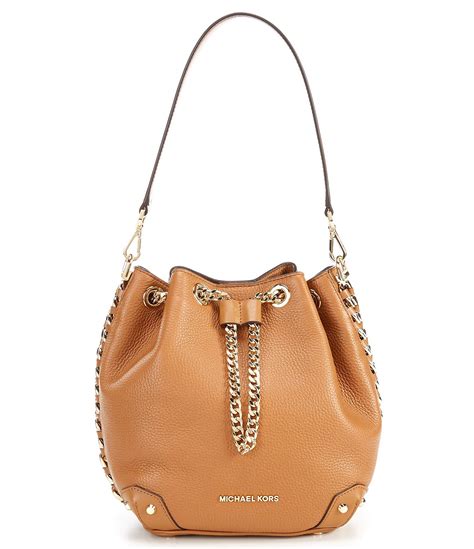 Michael Kors Alanis Medium Pebble Leather Bucket Bag 